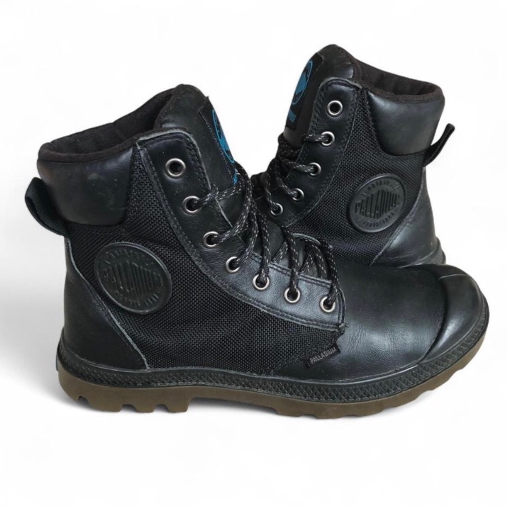 Palladium Waterproof Women's Black Leather Ankle Boots
